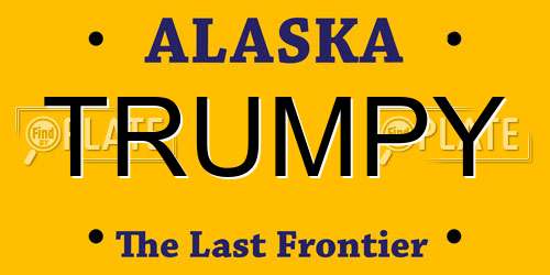TRUMPY Alaska License Plate