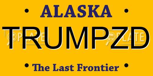 TRUMPZD Alaska License Plate