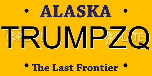 TRUMPZQ Alaska License Plate