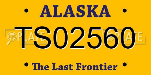 TS02560 Alaska License Plate