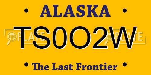 TS0O2W Alaska License Plate