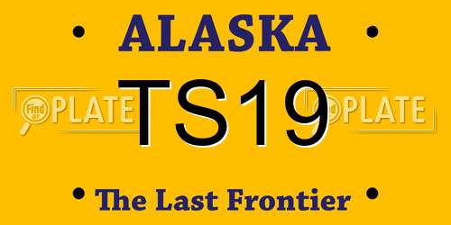 TS19 Alaska License Plate
