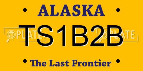 TS1B2B Alaska License Plate