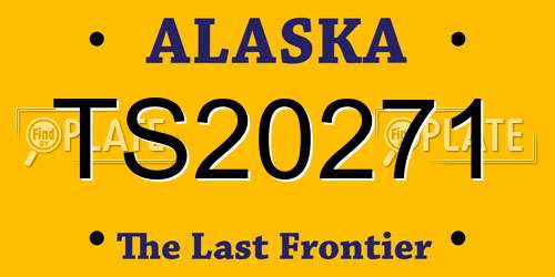 TS20271 Alaska License Plate