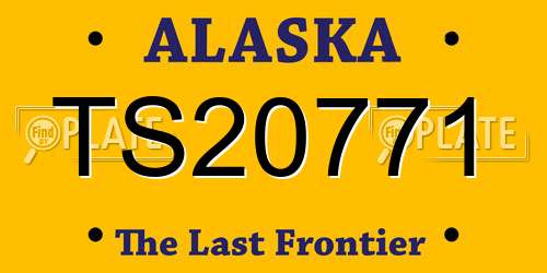 TS20771 Alaska License Plate