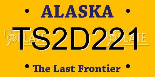TS2D221 Alaska License Plate
