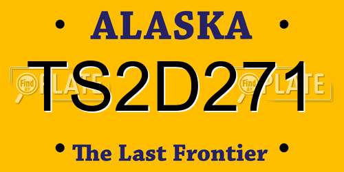 TS2D271 Alaska License Plate
