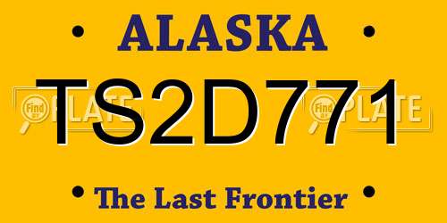 TS2D771 Alaska License Plate