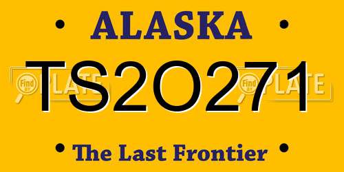 TS2O271 Alaska License Plate