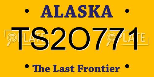 TS2O771 Alaska License Plate