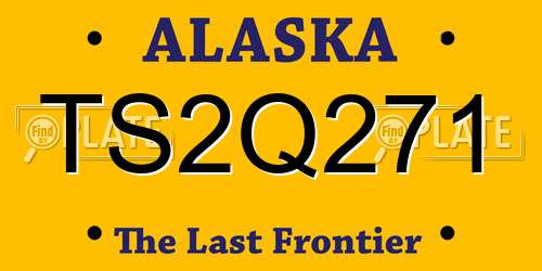 TS2Q271 Alaska License Plate