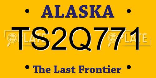 TS2Q771 Alaska License Plate