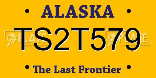 TS2T579 Alaska License Plate
