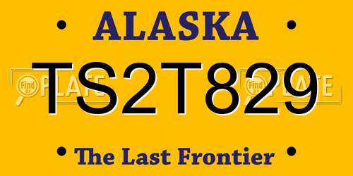 TS2T829 Alaska License Plate