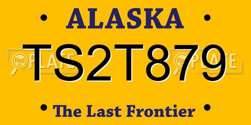 TS2T879 Alaska License Plate