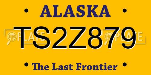 TS2Z879 Alaska License Plate