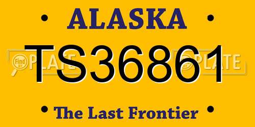 TS36861 Alaska License Plate