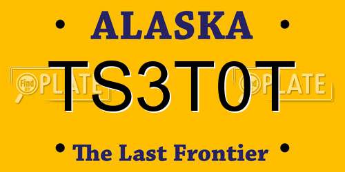 TS3T0T Alaska License Plate