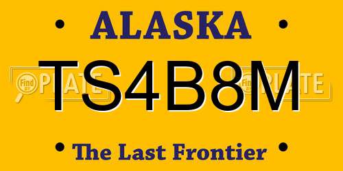 TS4B8M Alaska License Plate