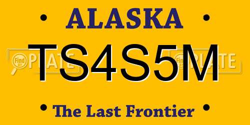 TS4S5M Alaska License Plate