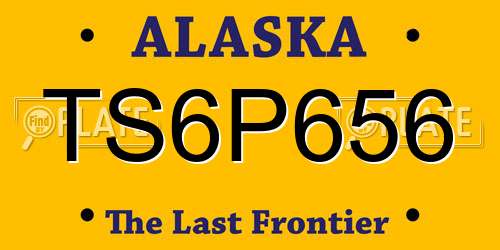 TS6P656 Alaska License Plate
