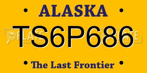 TS6P686 Alaska License Plate
