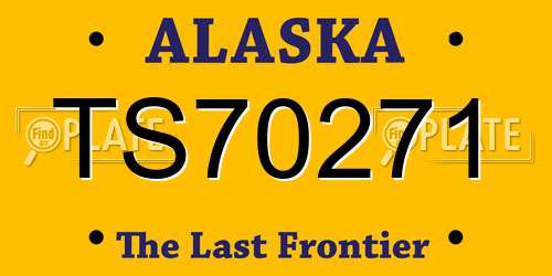 TS70271 Alaska License Plate