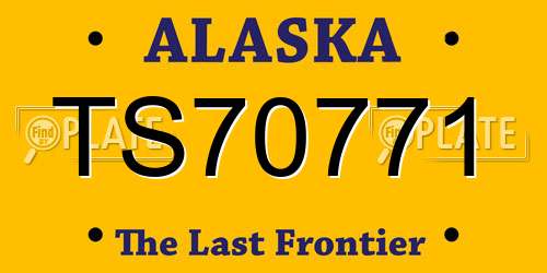 TS70771 Alaska License Plate