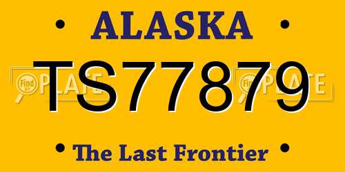 TS77879 Alaska License Plate