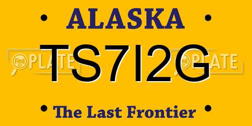 TS7I2G Alaska License Plate