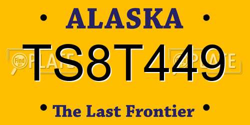 TS8T449 Alaska License Plate