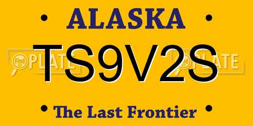 TS9V2S Alaska License Plate