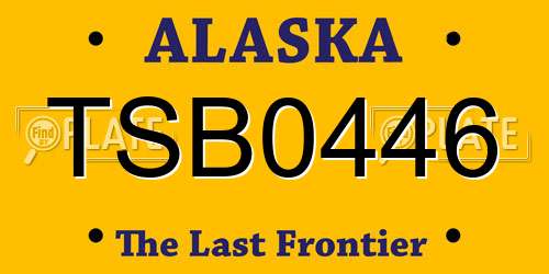 TSB0446 Alaska License Plate