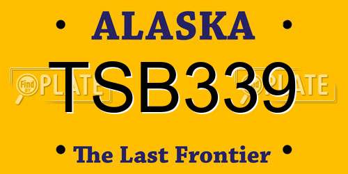 TSB339 Alaska License Plate