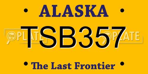 TSB357 Alaska License Plate