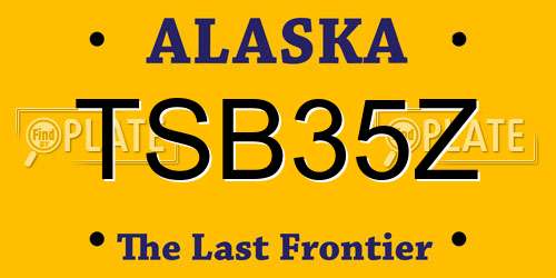 TSB35Z Alaska License Plate