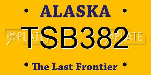 TSB382 Alaska License Plate