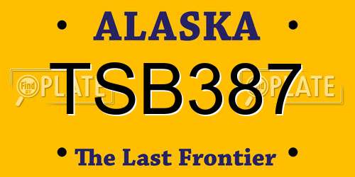 TSB387 Alaska License Plate