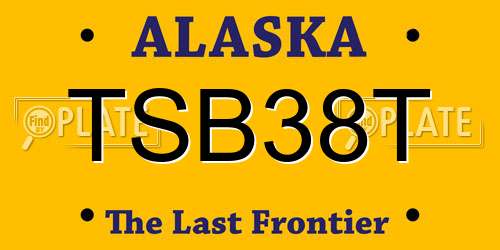 TSB38T Alaska License Plate