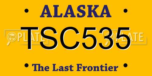 TSC535 Alaska License Plate