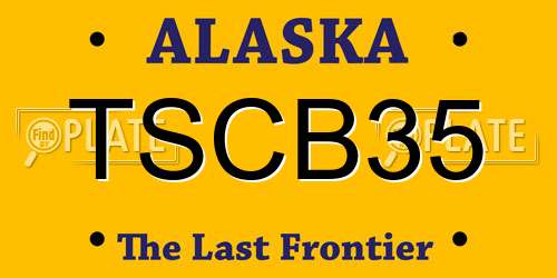 TSCB35 Alaska License Plate