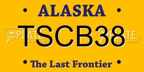 TSCB38 Alaska License Plate
