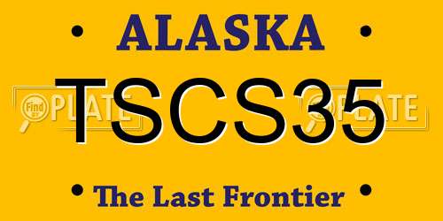 TSCS35 Alaska License Plate
