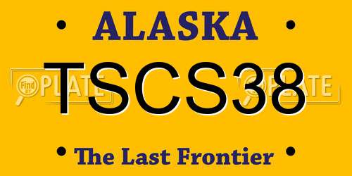 TSCS38 Alaska License Plate