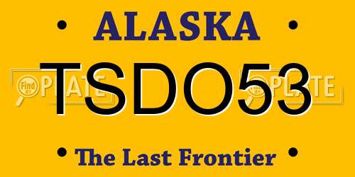 TSDO53 Alaska License Plate
