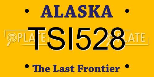 TSI528 Alaska License Plate