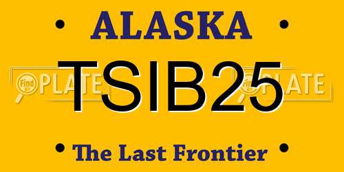 TSIB25 Alaska License Plate