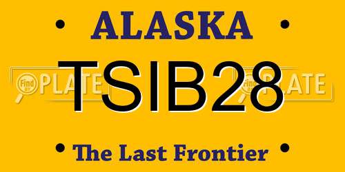 TSIB28 Alaska License Plate