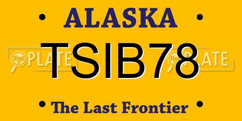 TSIB78 Alaska License Plate