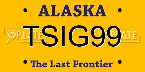 TSIG99 Alaska License Plate